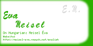 eva meisel business card