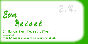 eva meisel business card